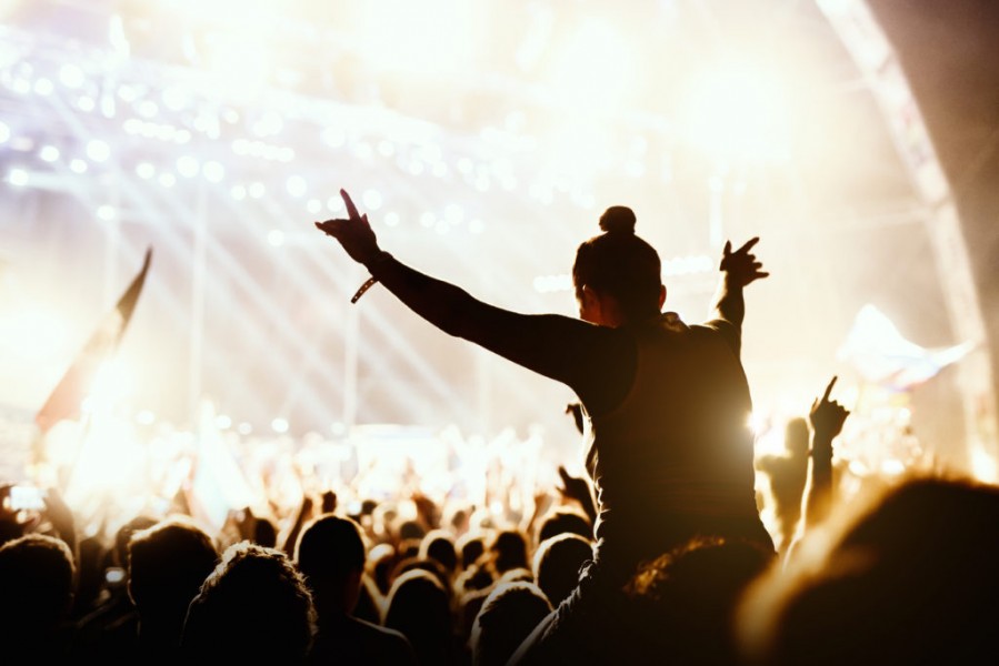 Audience enjoying live event.